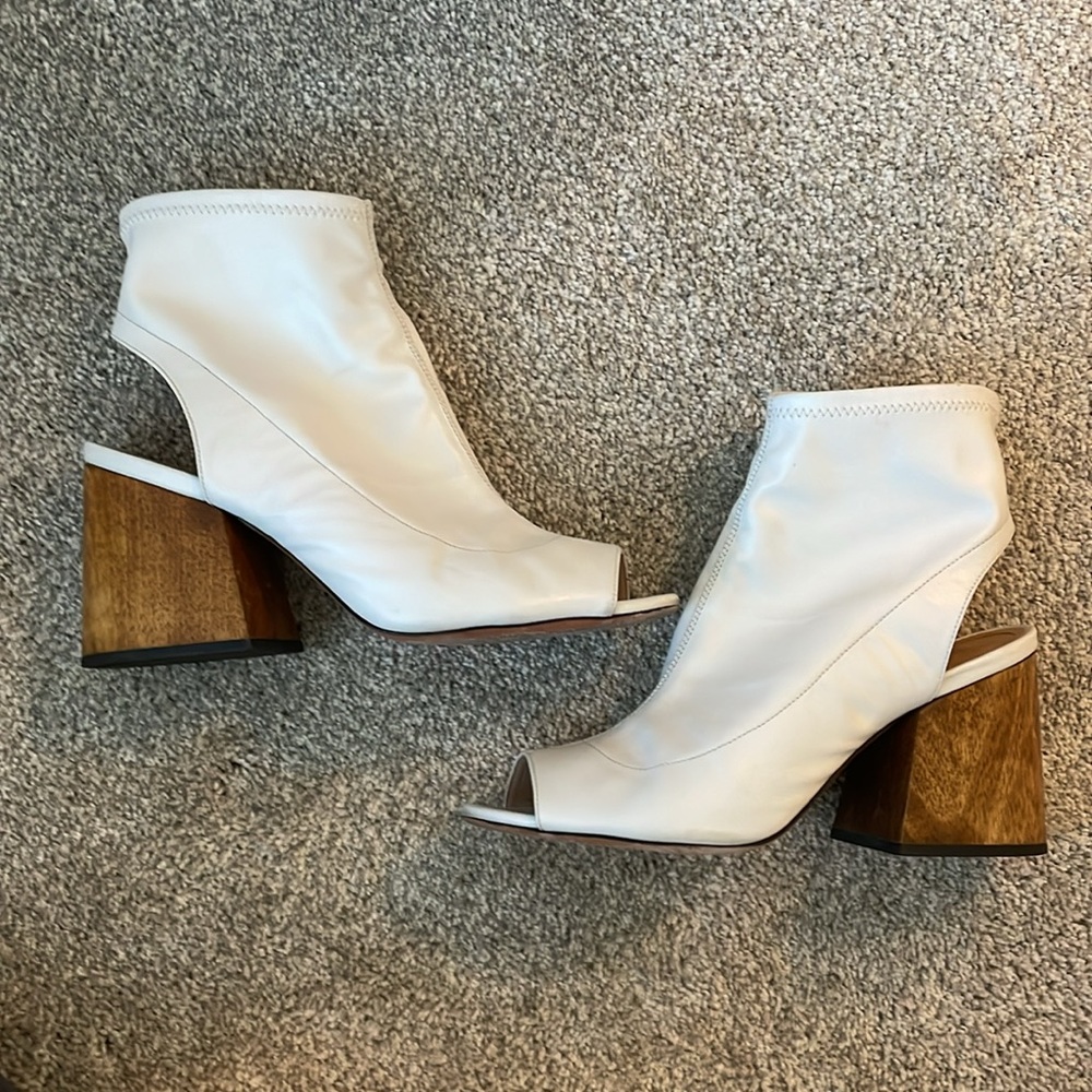 Schutz Heeled Peep Toe Booties